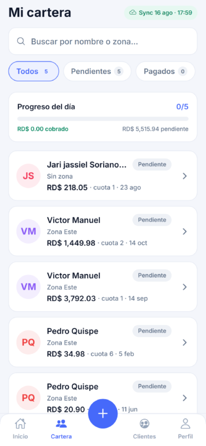Pantalla App Móvil